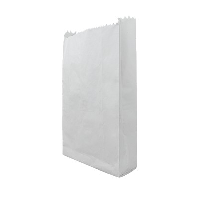 White paper pouch 8.5 x 4.5 x 2 in