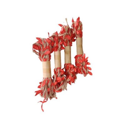 Flower Jute Rope - Red - Pack Of 2