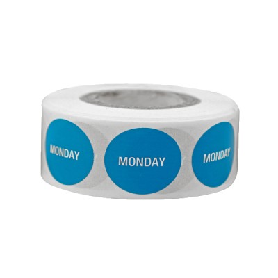 Marking label -Monday / Paper-Blue -20mm