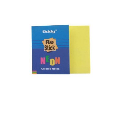 Oddy- Re stick - yellow color notes - 3 x 3in 